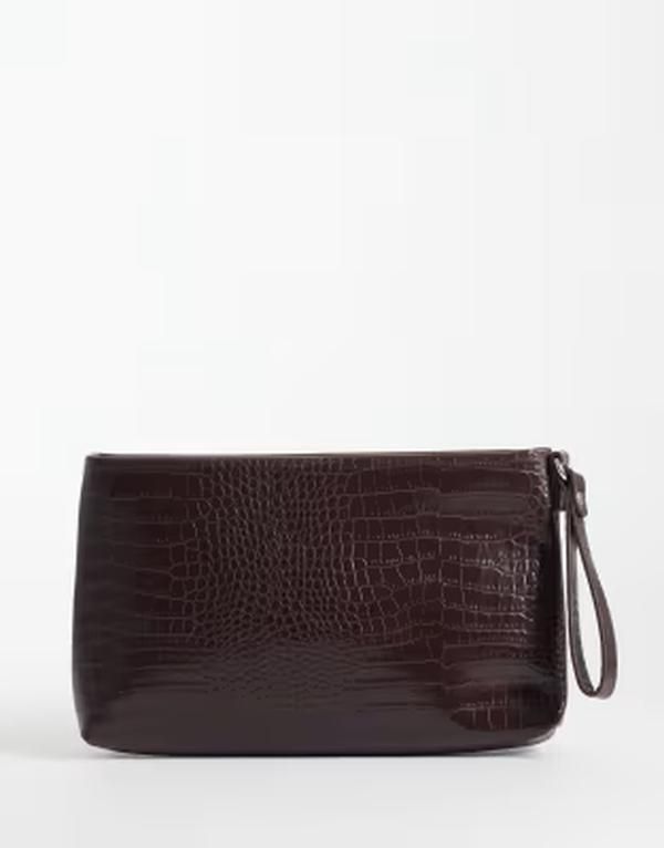 マイアクセサリーズ レディース バッグ My Accessories clutch bag faux croc BROWN ブラウン 10,991円