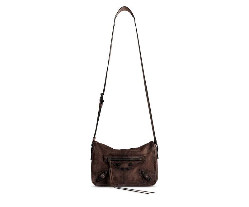 バレンシアガ メンズ バッグ Balenciaga Le City Flap Messenger Bag Smallight Espresso