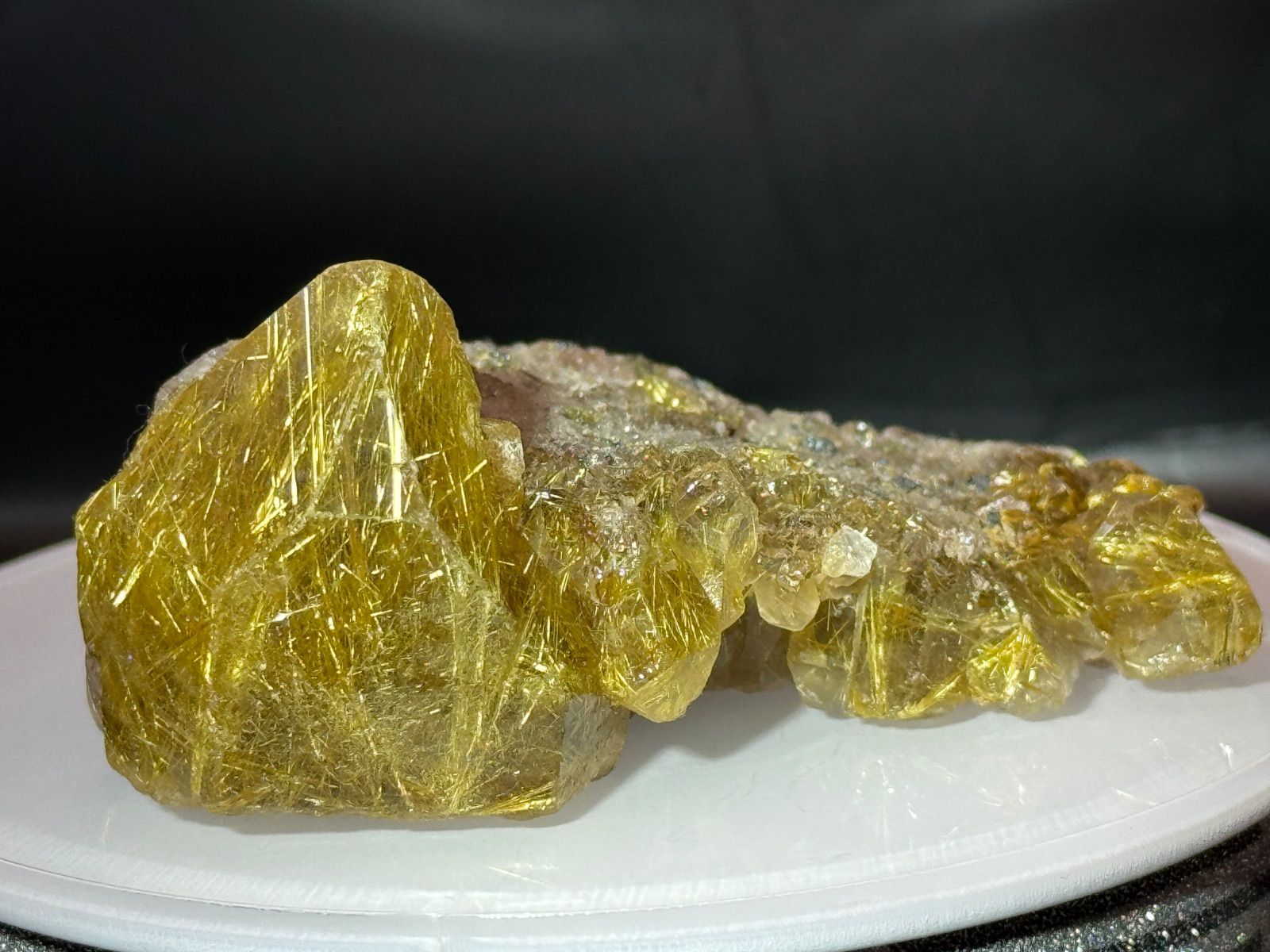 大粒 ゴールドルチルクォーツ 原石 天然石 水晶クラスター 鉱物標本 一点物