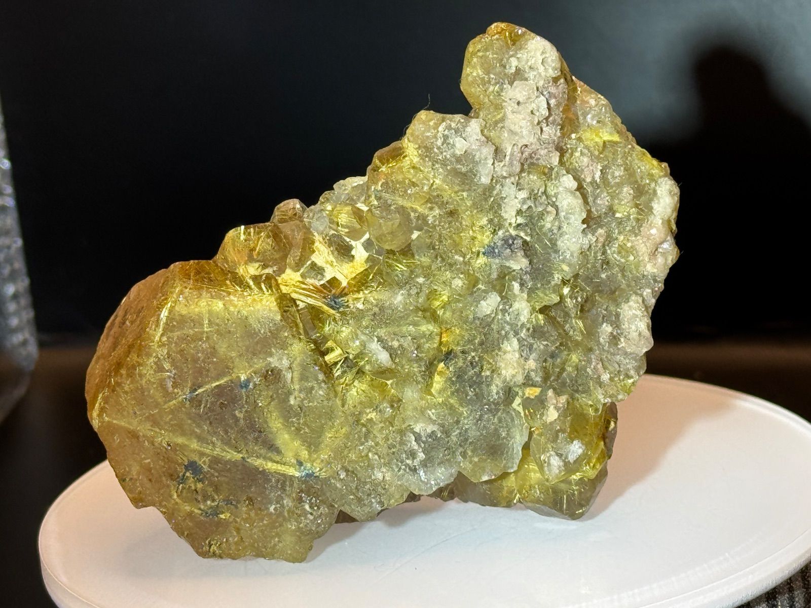大粒 ゴールドルチルクォーツ 原石 天然石 水晶クラスター 鉱物標本 一点物