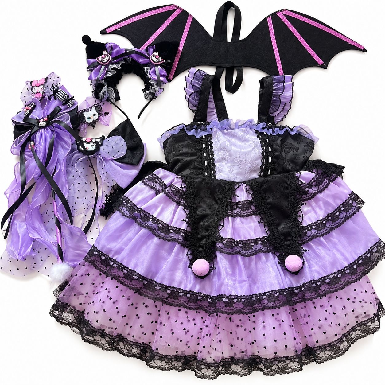 1位獲得】ハロウィン コスプレ女の子ドレスA 子供キッズ クロミ風