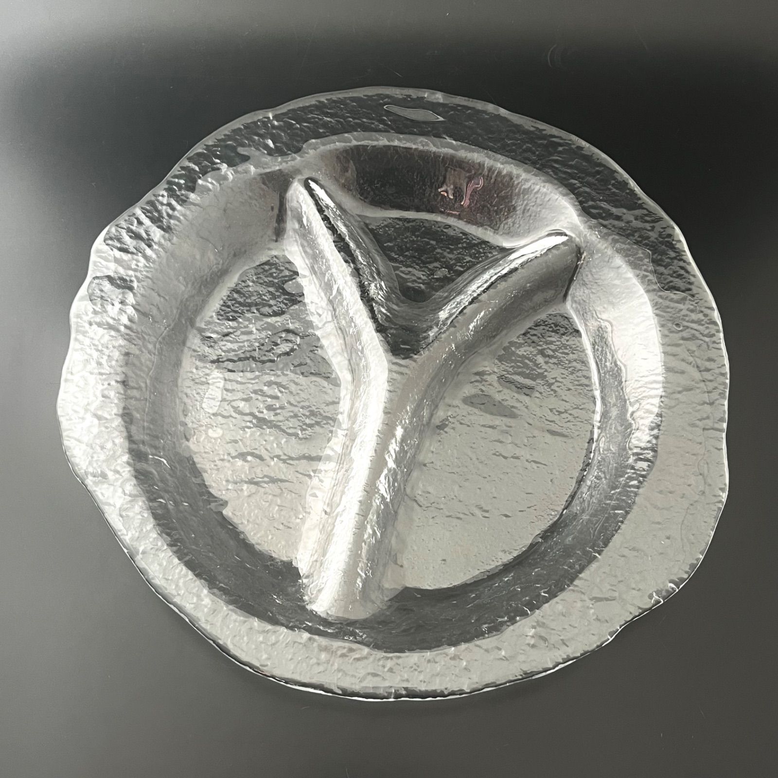 IVV】イタリア製 ガラス皿 オードブルプレート Y字仕切り 1枚 - メルカリ