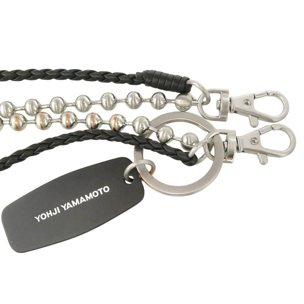 【本日まで出品】yohji yamamoto ウォレットチェーン Yohji Yamamoto ヨウジヤマモト Y-3 ボール レザー ウォレットチェーン