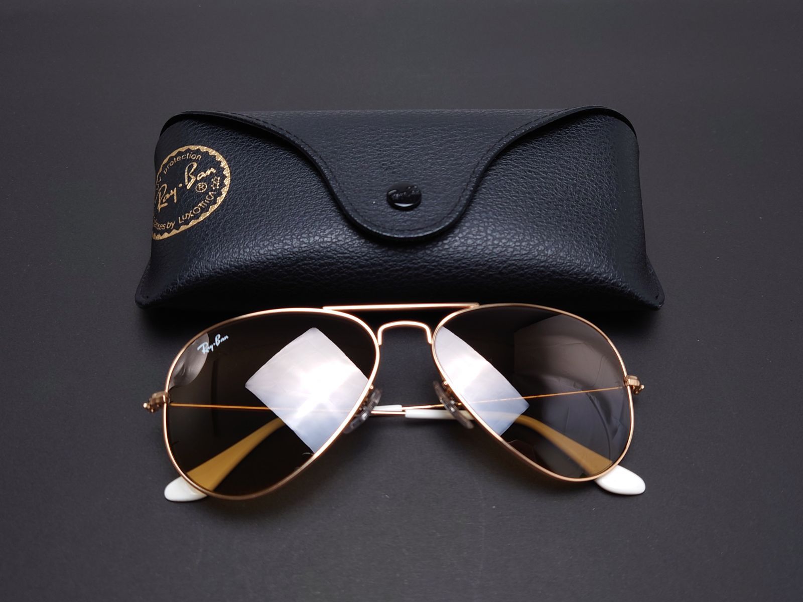 Ray-Ban AVIATOR アビエーター ゴールド ホワイト レイバン サングラス
