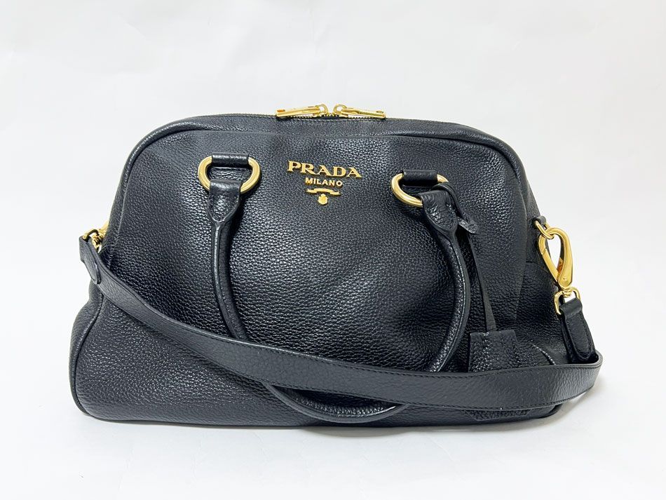 PRADA プラダ トートバッグ ショルダーバッグ ２WAYバッグ VITELLO PHENIX ヴィテロ フェニックス レザー NERO ブラック 1BG272 美品