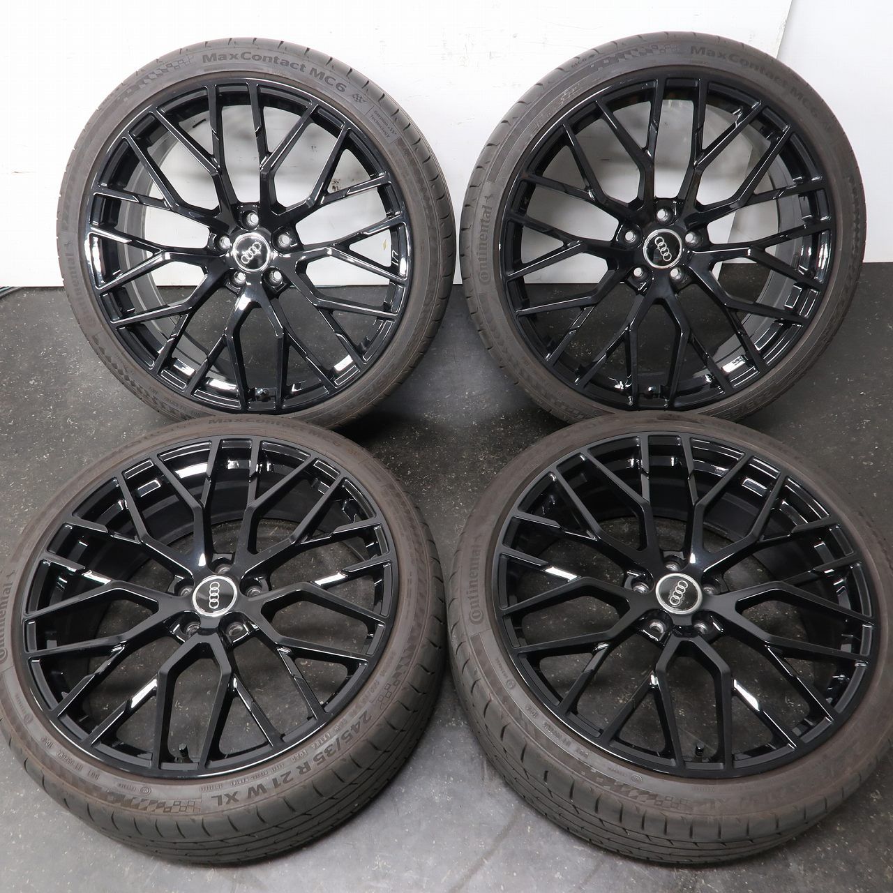4本 社外 21インチ 8.5J +43 5H 112 ラジアル Continental Max Contact MC6 245/35R21 2024年 球面座 輸入車などに 0200-26-0158 ①
