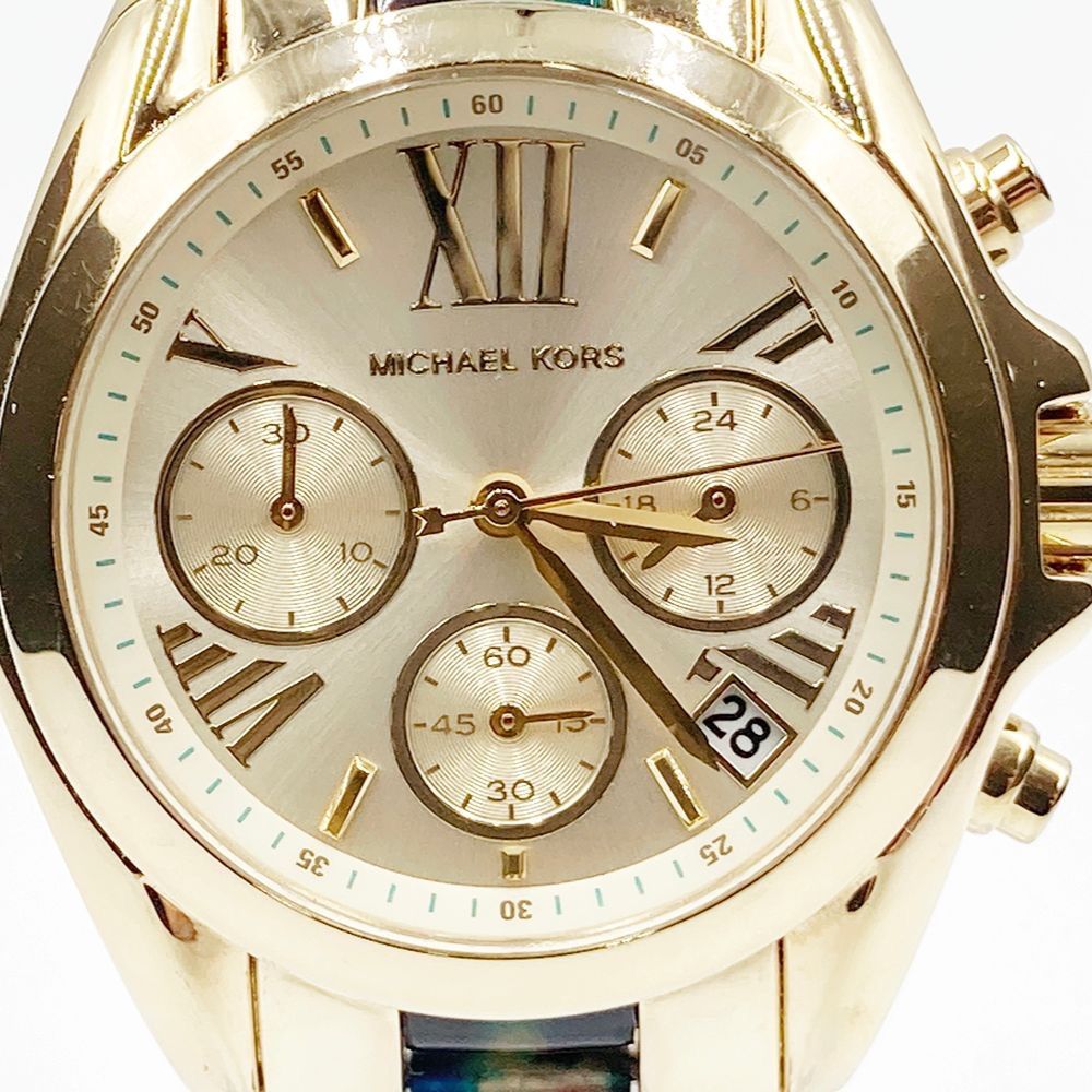 稼働品/電池交換済　MICHAEL KORS レディース　腕時計　ゴールド 美品　 MK-6318
