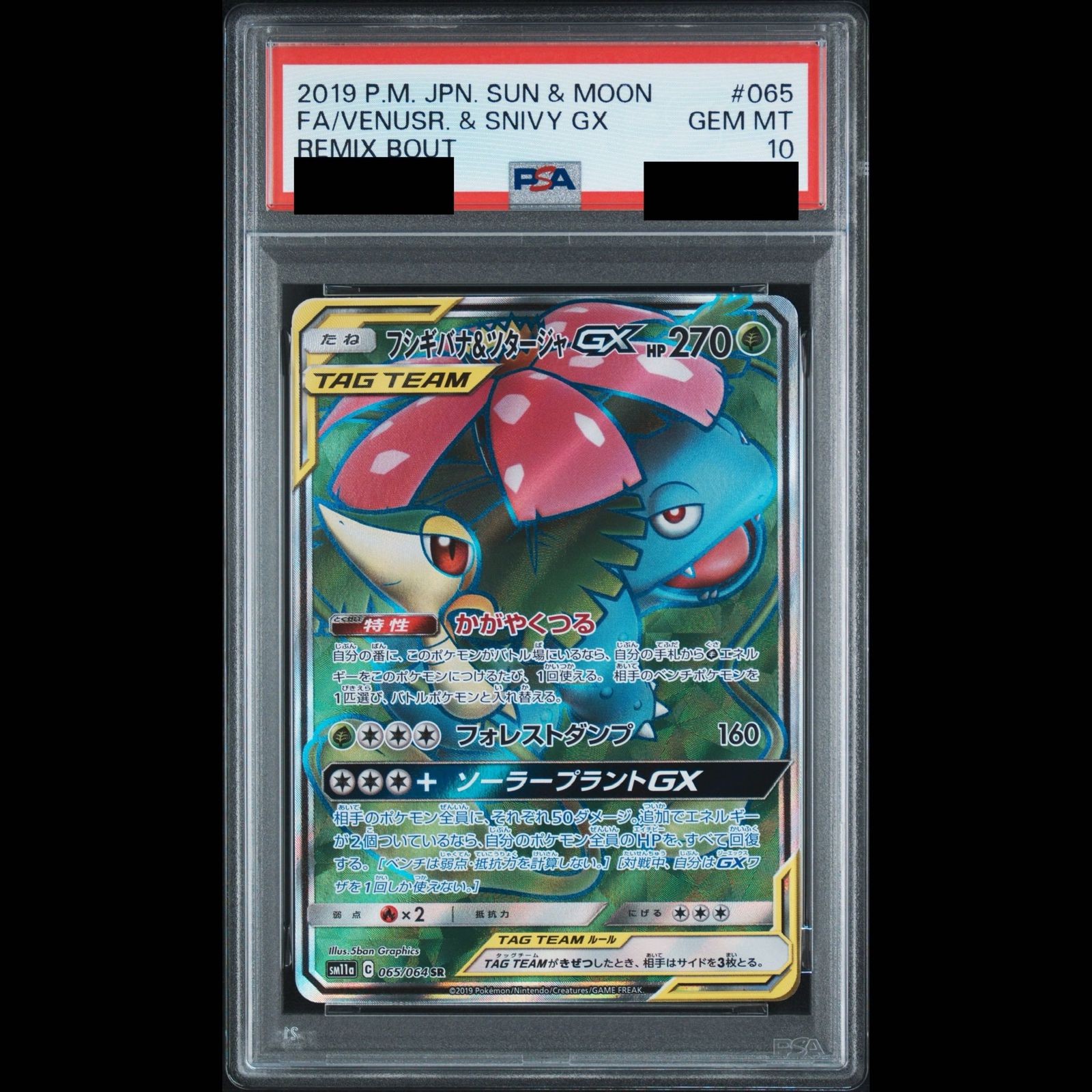 PSA10 フシギバナ＆ツタージャGX SR ポケモンカード PSA10】フシギバナ＆ツタージャGX SR 065/064 1枚 - メルカリ