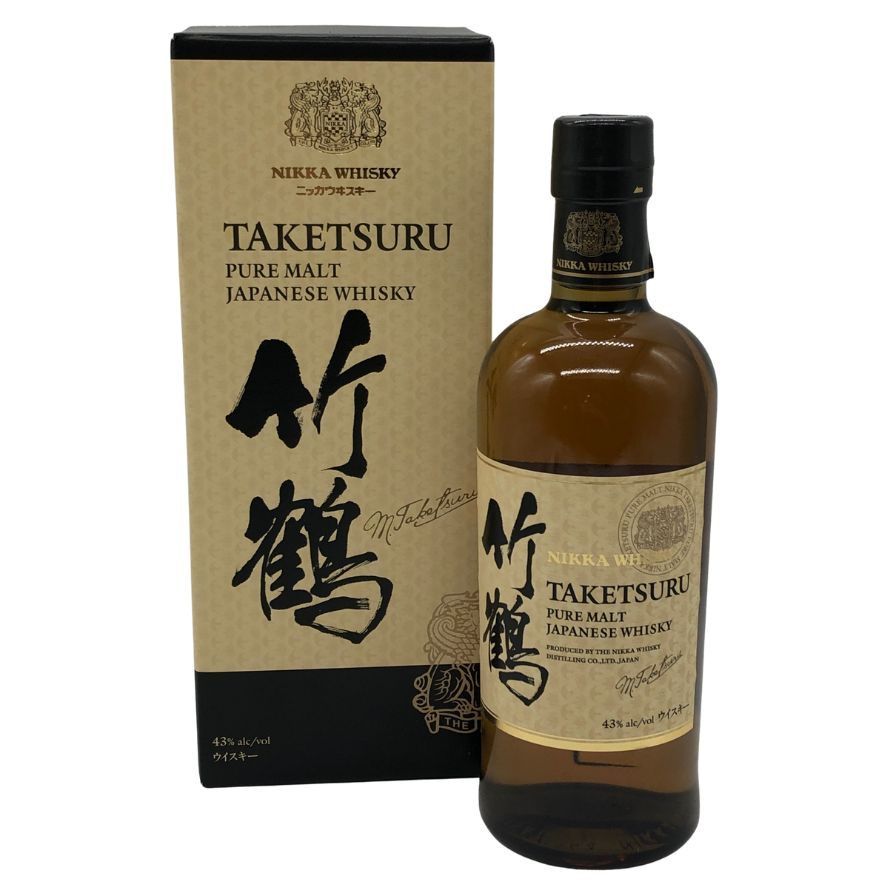 メルカリ市限定！レアラベル！　NIKKA 竹鶴 PURE MALT 700ml ニッカ 竹鶴 ピュアモルト 白ラベル 700ml 43% 未使用に近い - メルカリ