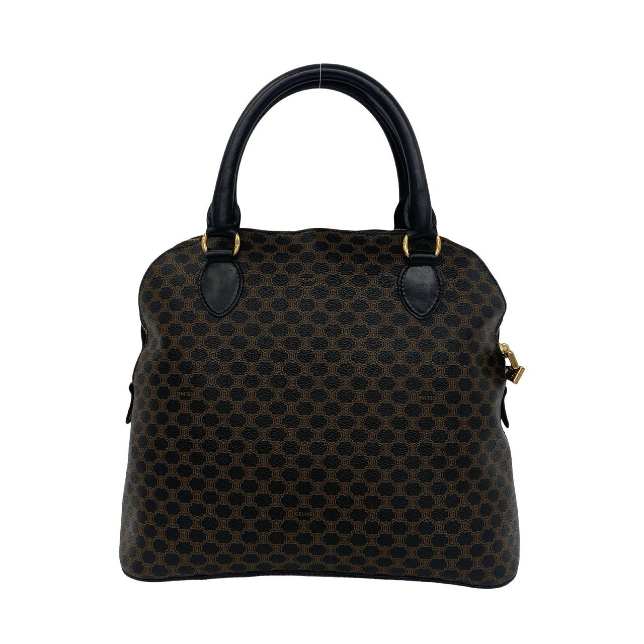 極 美品 CELINE セリーヌ ヴィンテージ マカダム ブラゾン 柄 レザー