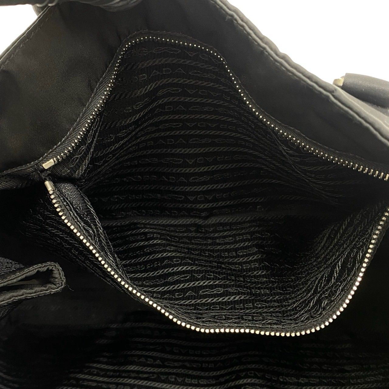 極 美品 PRADA プラダ 三角ロゴ 金具 テスート ポコノ ナイロン レザー