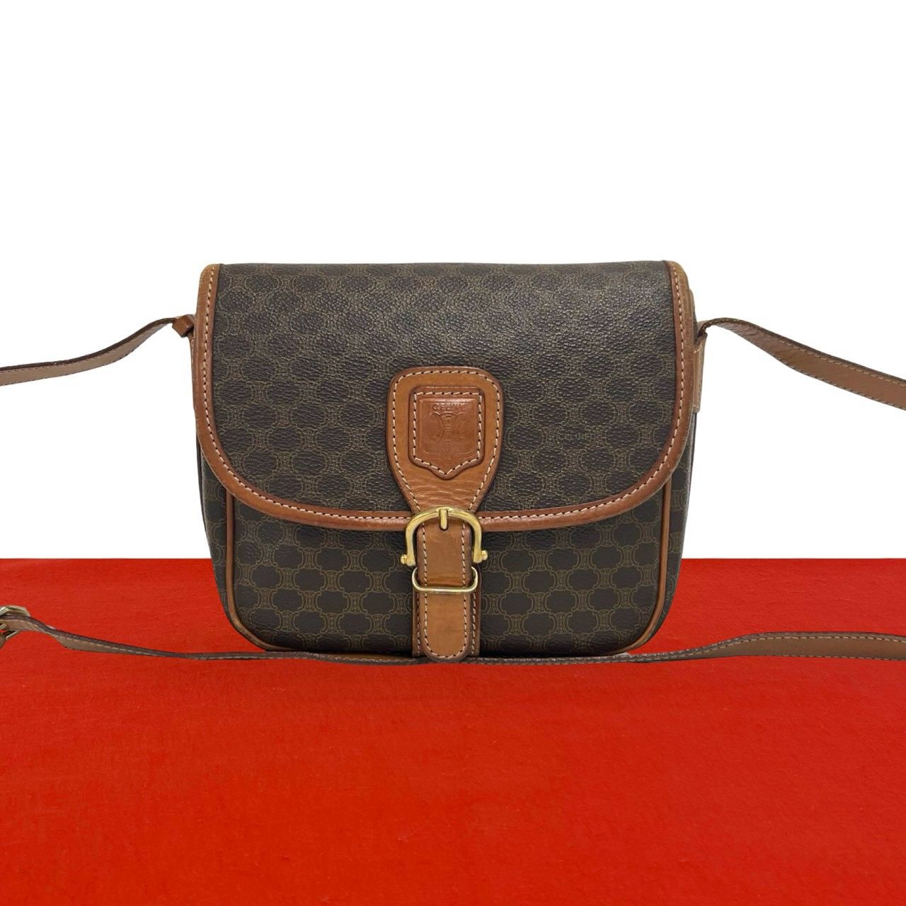 極 美品 CELINE セリーヌ ヴィンテージ マカダム ブラゾン 柄