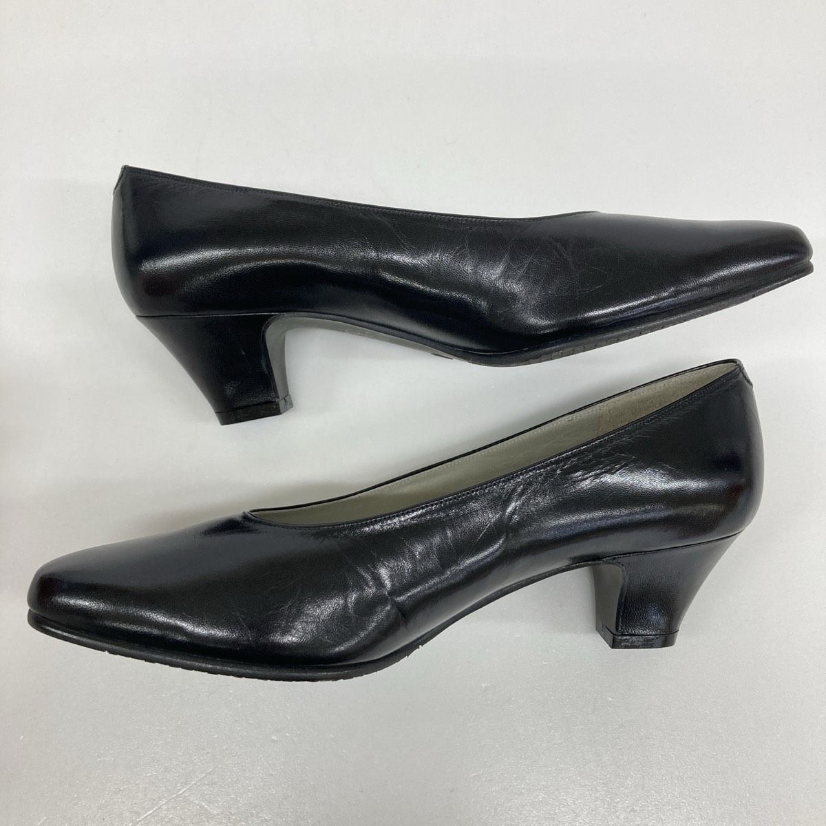 極美品 銀座ヨシノヤ/Yoshinoya パンプス 22.5cm ブラック/黒