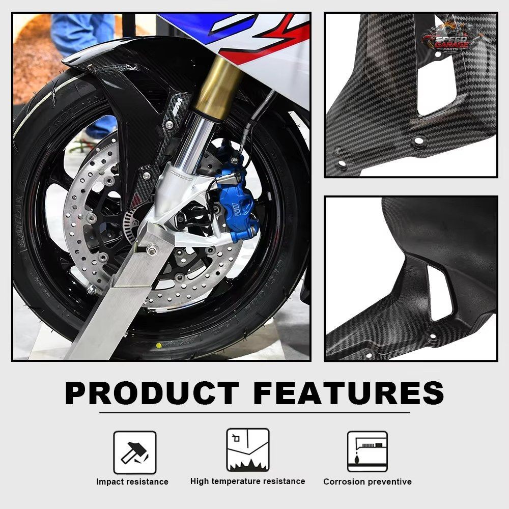 BMW S1000RR 2019 - 23 オートバイフロントフェンダー ABS カーボン フェアリング マッドガード