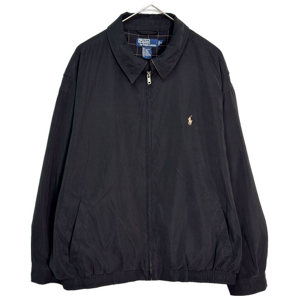 Polo by Ralph Lauren / ポロ ラルフローレン スイングトップ ブラック (メンズ XL) 中古 古着 Z1040