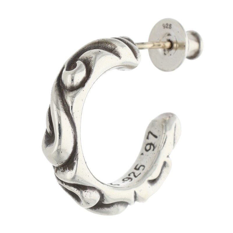 クロムハーツ HOOP SCROOL 1/スクロールフープ シルバーピアス メンズ 79,833円