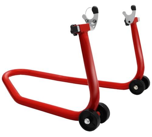 ツールズアイランド(Toolsisland) バイクスタンド メンテナンススタンド リア 極太パイプ一本仕上げ (レッド, V型) TD7002-Vt