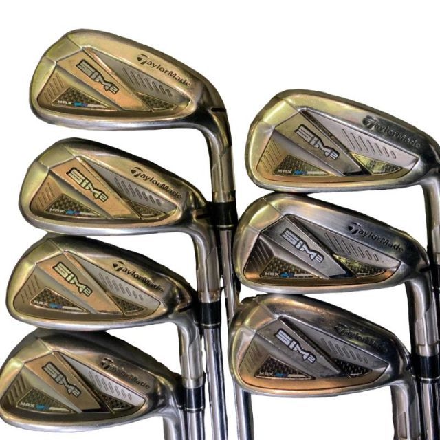 【中古】 テーラーメイド SIM2 MAX 7S アイアンセット IR KBS MAX MT85 JP (フレックスS) メンズ 男性用 右利き 右用 Cランク ゴルフクラブ