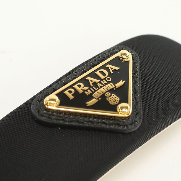 PRADA プラダ ヘアクリップ 1IF129 Re-Nylon バレッタ ブラック NERO