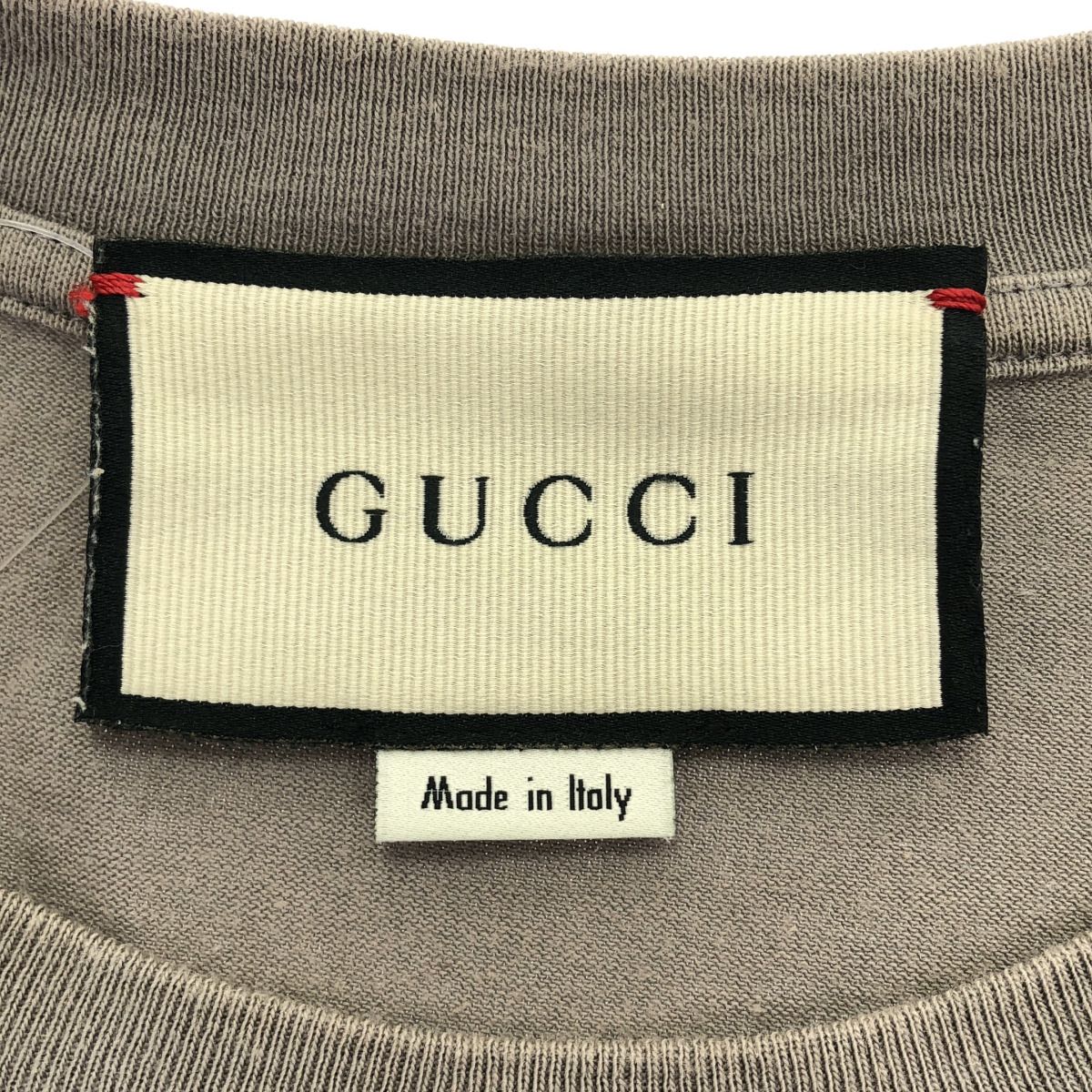 GUCCI グッチ マニフェストマスク プリントTシャツ チャコール - メルカリ
