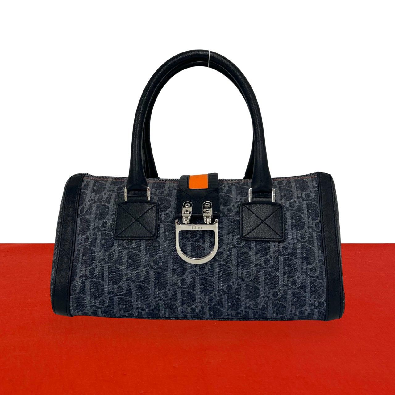 極 美品 Christian Dior ディオール フライト トロッター 柄 ロゴ 金具