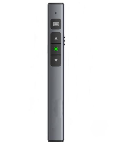 【大人気】[BlueTooth + USB] 2in1 充電式 緑 レーザーポインター プレゼンター Windows &Mac対応 Type-C充電 ドライバーインストール不要 国内安全法規格PSC認証品 対応OS：Windows、Mac O 4b994571