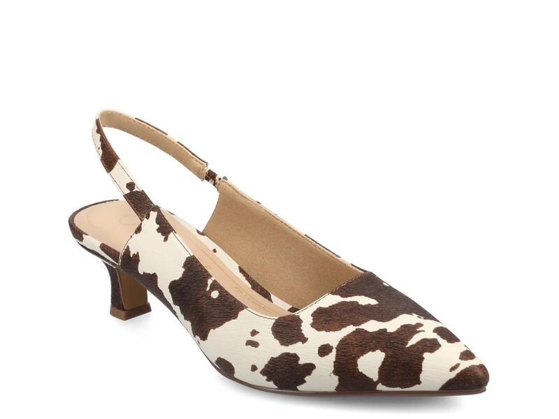 ジャーニー レディース シューズ パンプス Journee Paulina Pump Brown Cow Print ブラウン