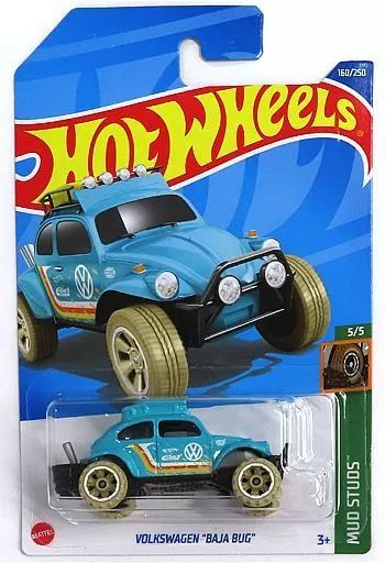 【中古】ミニカー 1/64 VOLKSWAGEN ”BAJA BUG”(ターコイズブルー) 「Hot Wheels MUD STUDS」 [HCW52-M7C5]