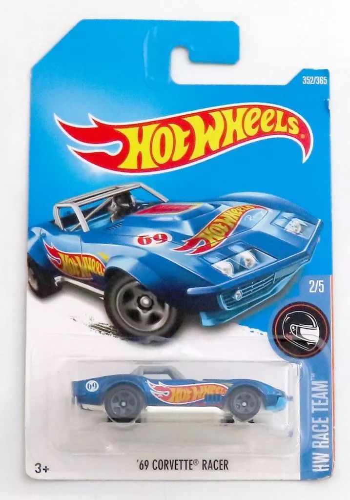 【中古】ミニカー 1/64 ’69 CORVETTE RACER #69(ブルー) 「Hot Wheels HW RACE TEAM」 [DTY66]
