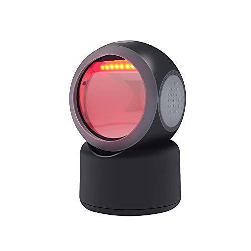 Symcode 2次元 定置式 バーコードスキャナー､USB 有線 接続 バーコードリーダー､店舗/オフィス/物流/倉庫/図書館などに適用､ハンズフリー モバイル支払い対応(黒い)ma b9857c69