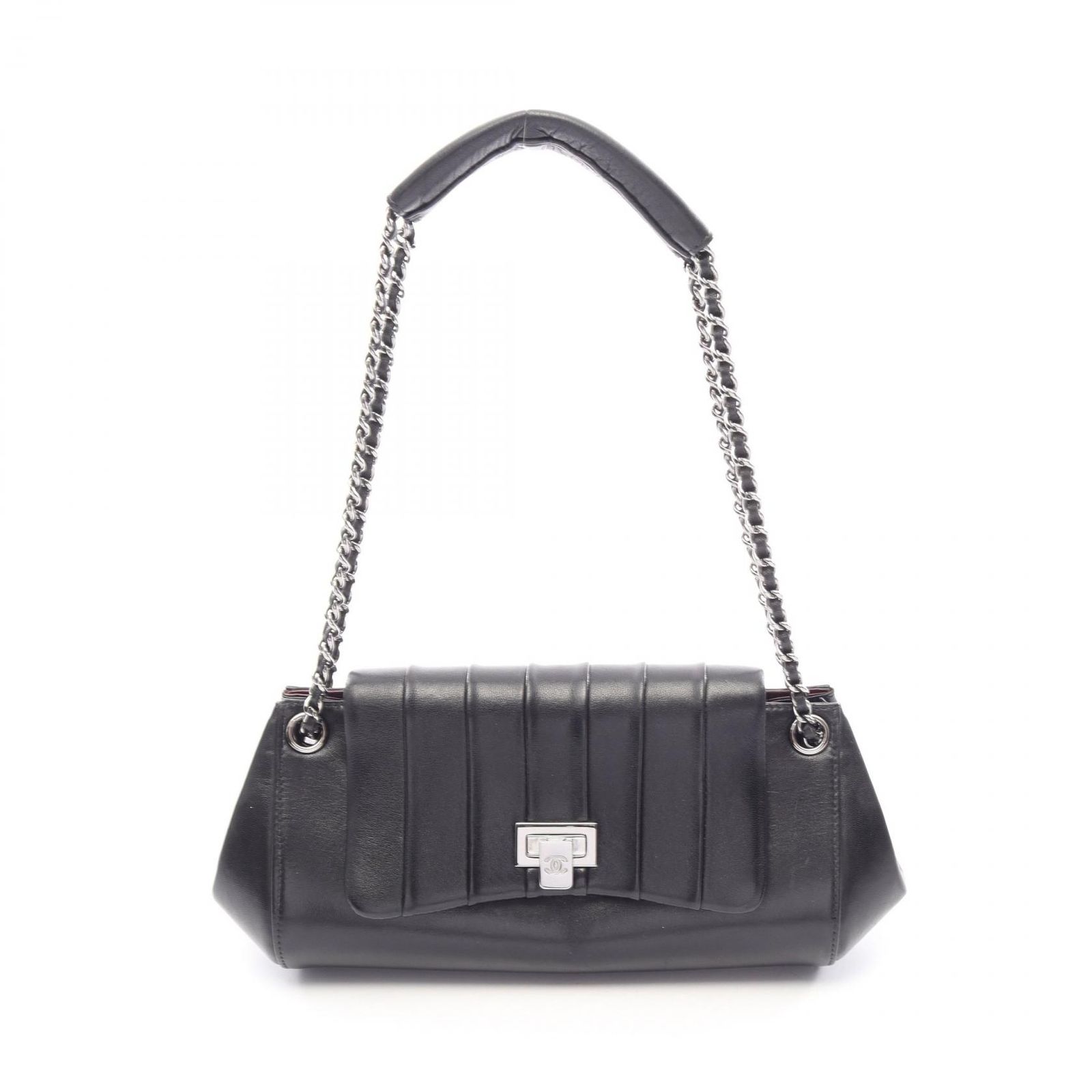 シャネル CHANEL ショルダーバッグ マドモアゼル ブラック ラムスキン（羊革） マドモアゼル チェーンショルダー レディース Used A 178,900円