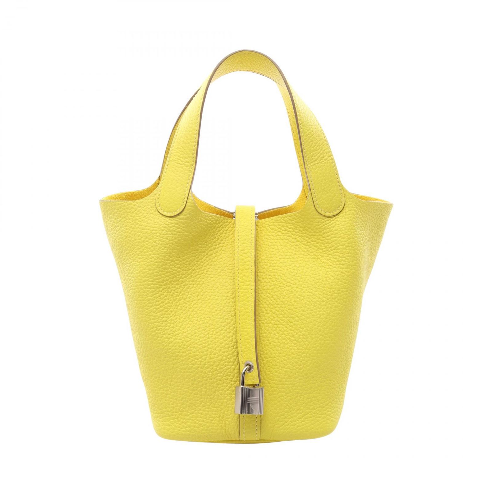 エルメス HERMES ハンドバッグ ピコタンロックPM 056289CK ライム レザー ピコタンロックPM ライム レディース Used A