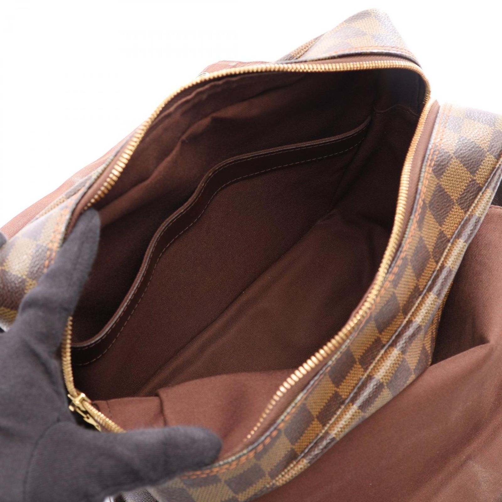 ルイ・ヴィトン LOUIS VUITTON ショルダーバッグ ナヴィグリオ ダミエエベヌ N45255 PVCコーティングキャンバス レザー ナヴィグリオ ユニセックス Used B