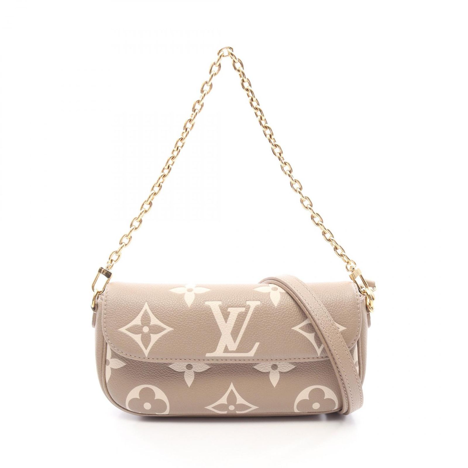 ルイ・ヴィトン LOUIS VUITTON ハンドバッグ ウォレット オン チェーン アイビー バイカラーモノグラムアンプラント 2WAY M82211 トゥルトレール/クレーム レザー