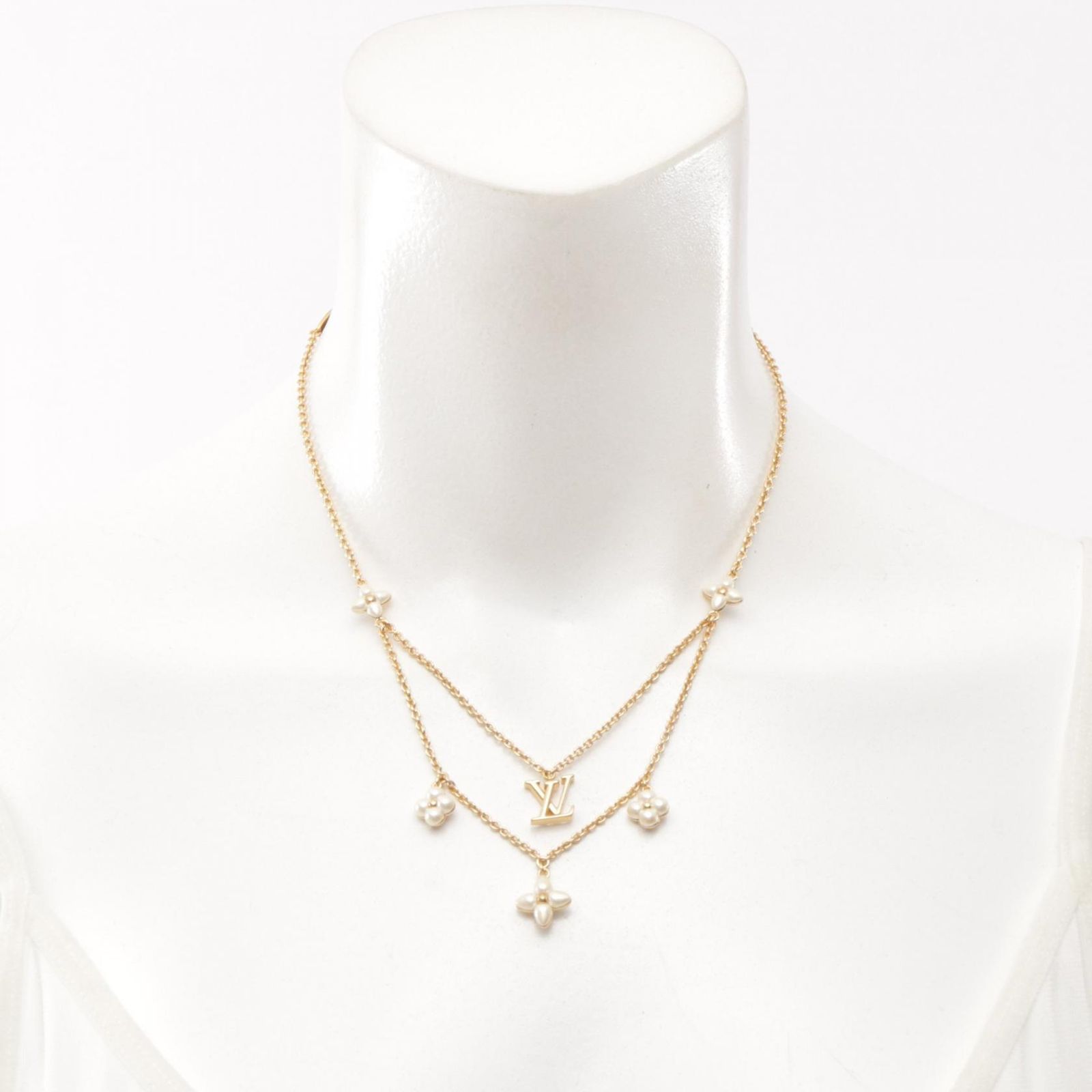 ルイ・ヴィトン LOUIS VUITTON ネックレス LV フローラグラム M00981 GP（ゴールドメッキ） ネックレス・LV フローラグラム レディース Used A