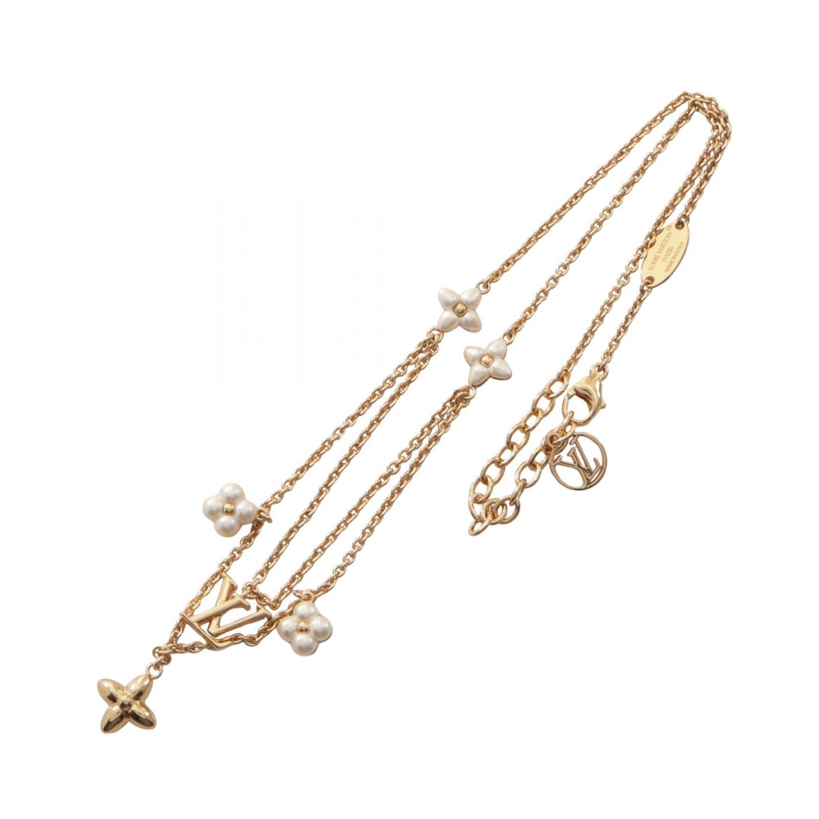 ルイ・ヴィトン LOUIS VUITTON ネックレス LV フローラグラム M00981 GP（ゴールドメッキ） ネックレス・LV フローラグラム レディース Used A
