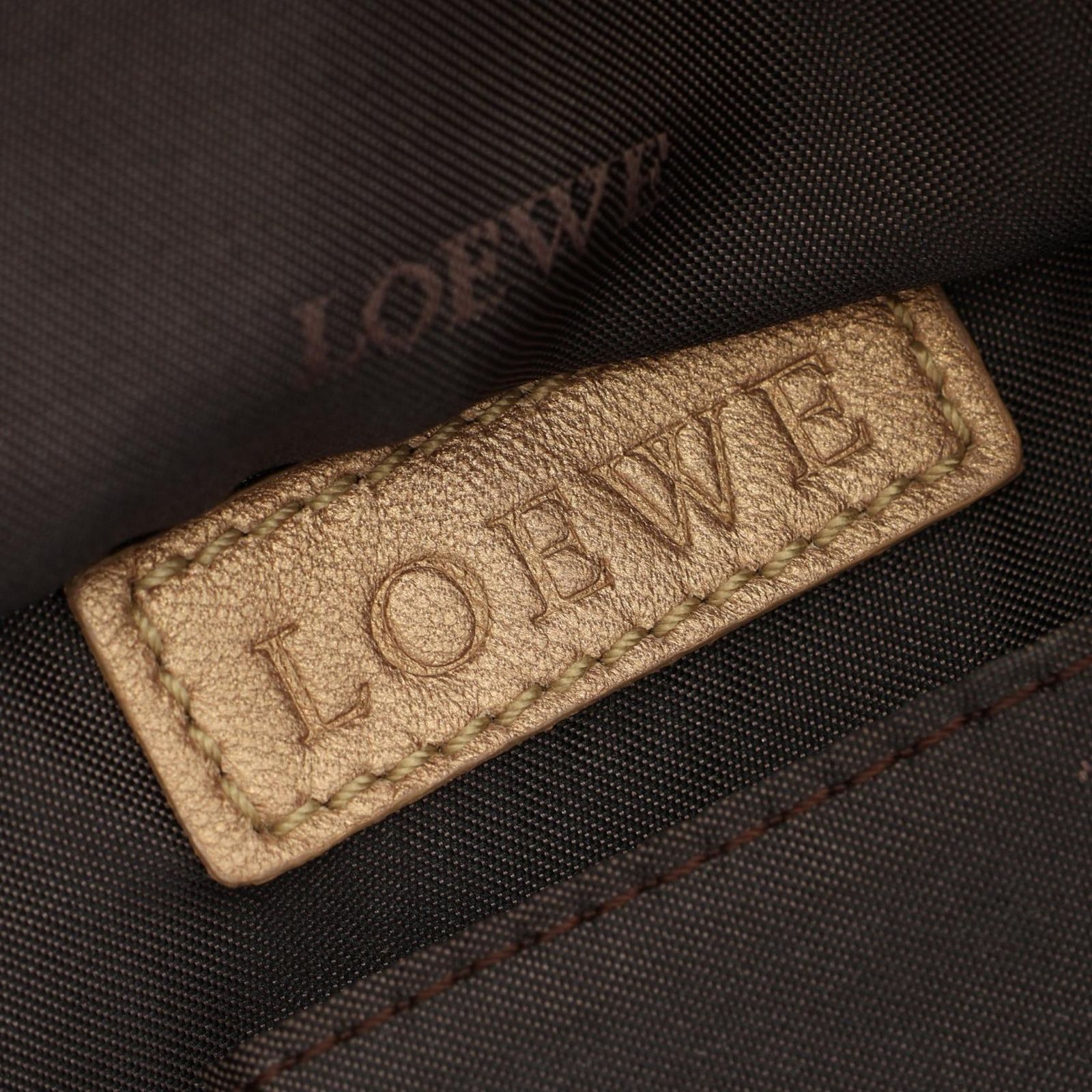 ロエベ LOEWE ハンドバッグ ナッパアイレ ゴールド レザー ナッパアイレ ミディアム レディース Used B