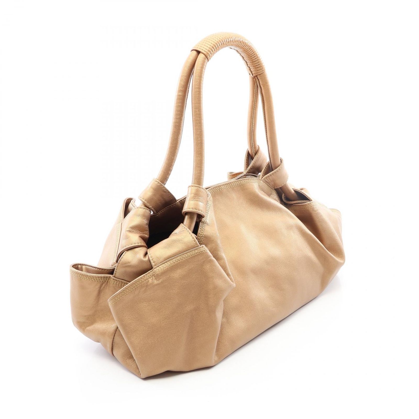ロエベ LOEWE ハンドバッグ ナッパアイレ ゴールド レザー ナッパアイレ ミディアム レディース Used B