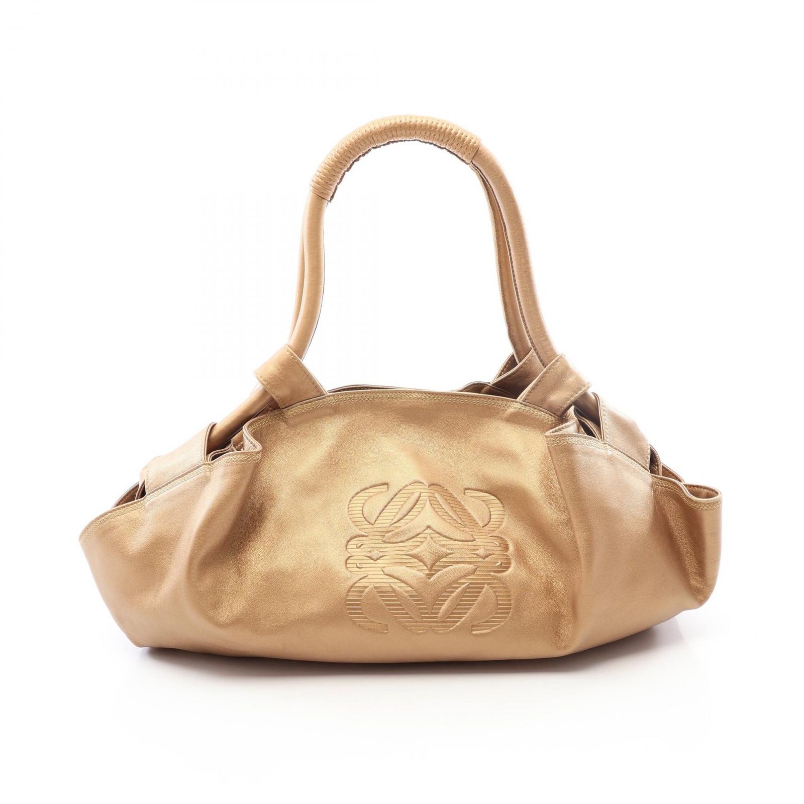 ロエベ LOEWE ハンドバッグ ナッパアイレ ゴールド レザー ナッパアイレ ミディアム レディース Used Bハンドバッグ
