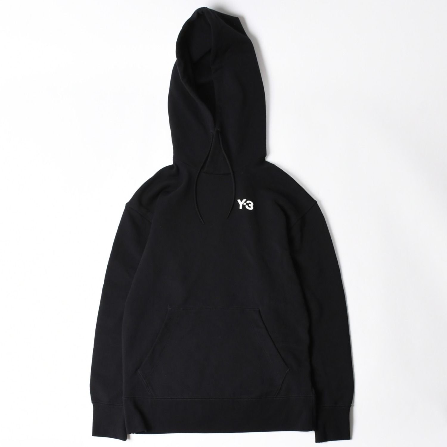 Y-3 ワイスリー プルオーバーパーカー 20周年 バックロゴ刺繍 0DY001 コットン ブラック ホワイト サイズL 中古 4a007828