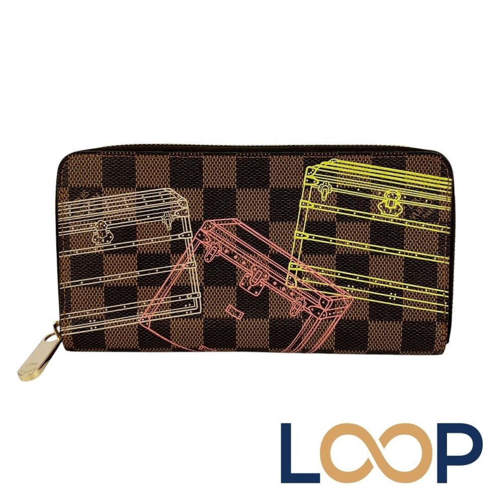 ルイヴィトン □中古□ ジッピー ウォレット トランク 長財布 ダミエ