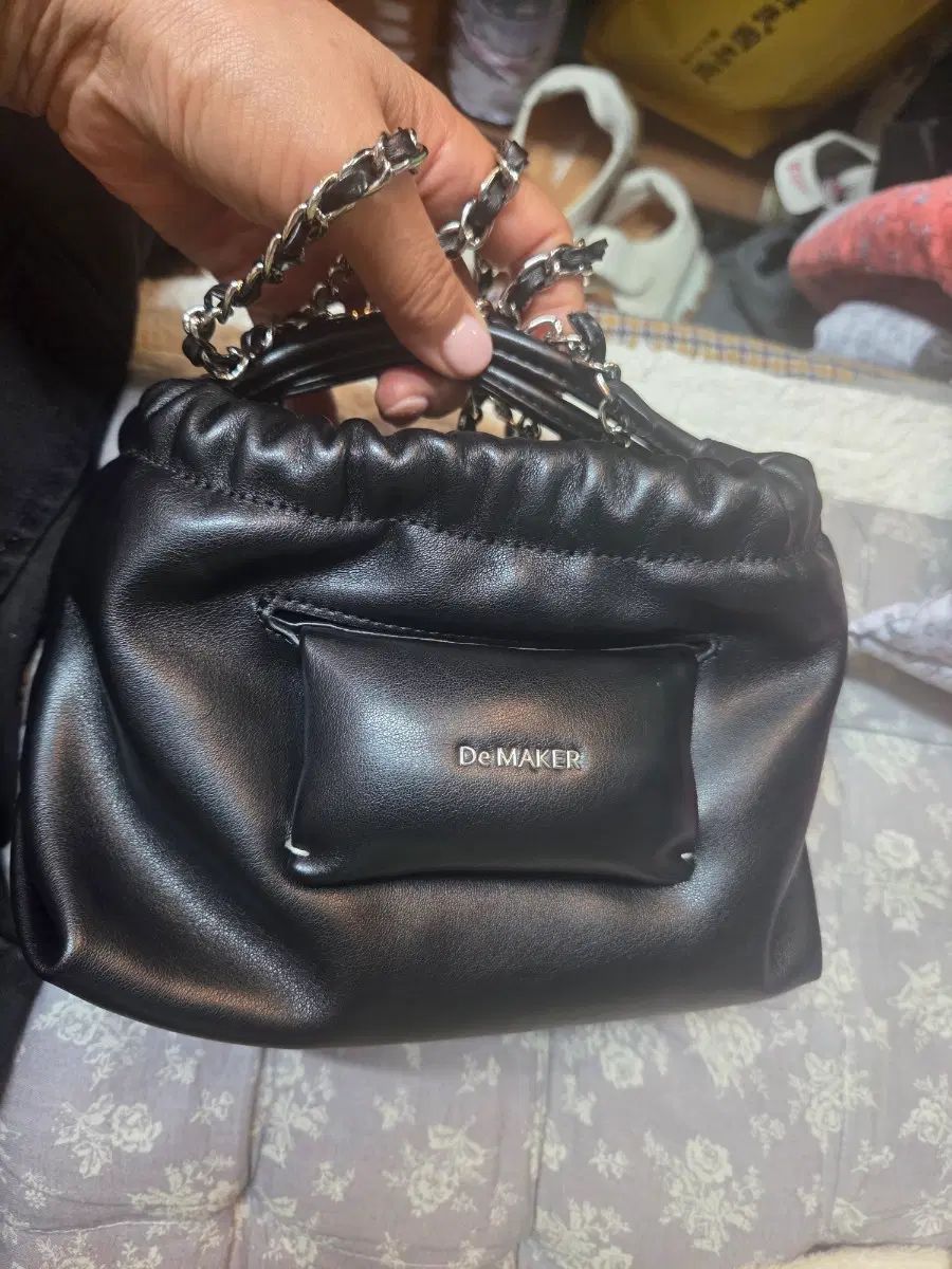 De MAKER レディース ブラック トートバッグ ショルダーバッグ 9,657円