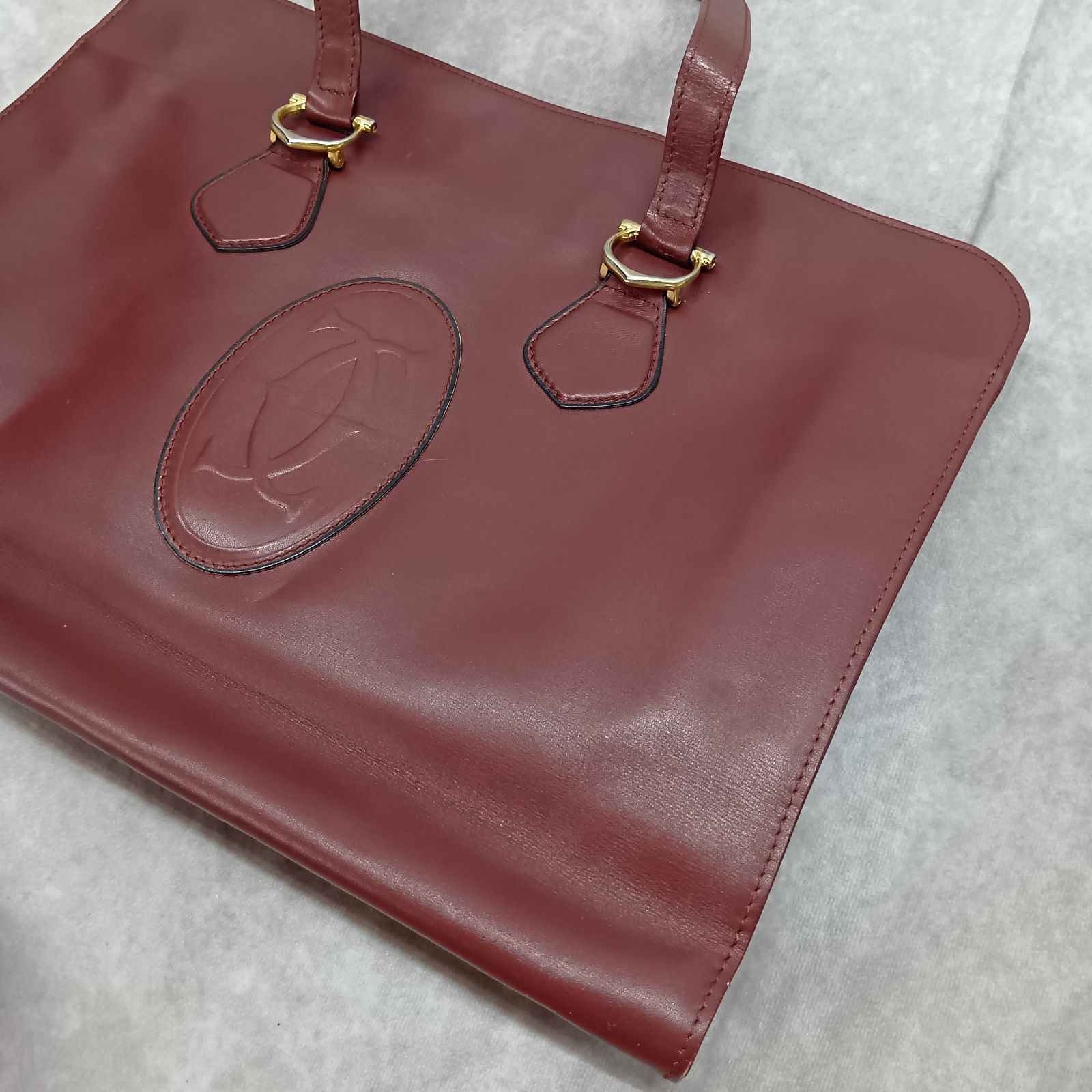 Cartier トートバッグ ボルドー 肩掛け ユニセックス カルティエ