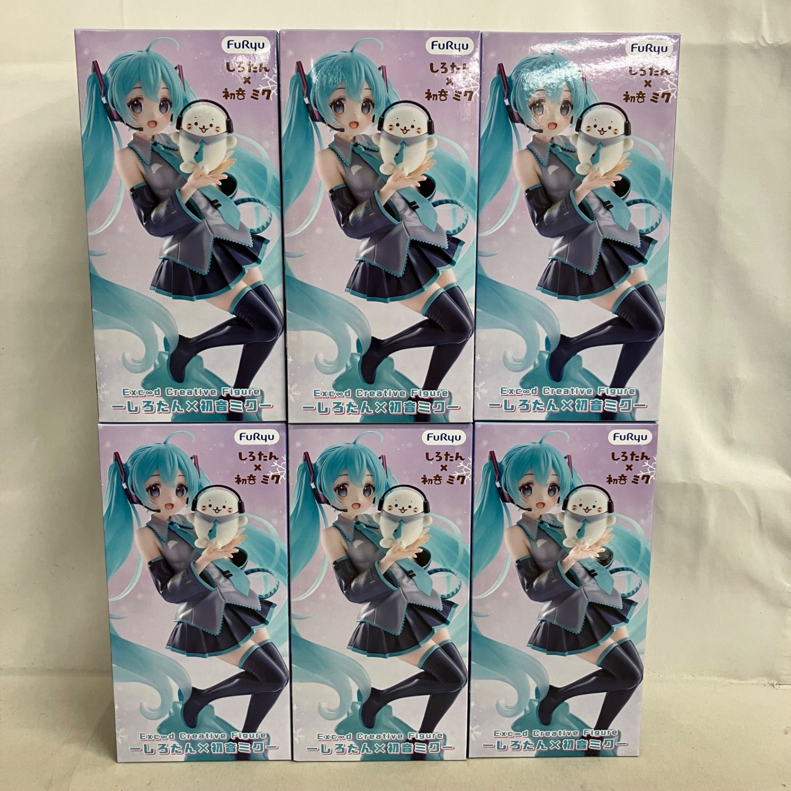 【中古】初音ミク（雪ミク） CD4枚セット 未開封 初音ミク Exc∞d Creative しろたん×初音ミク フィギュア 6個