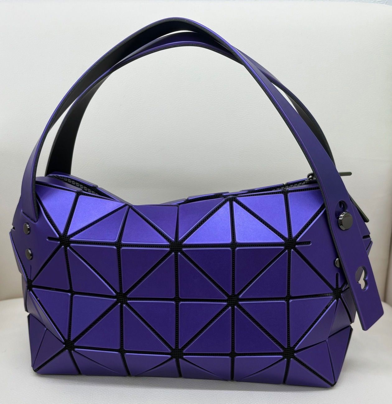 極美品】ISSEY MIYAKE バオバオ ハンドバッグ PVC パープル イッセイ 