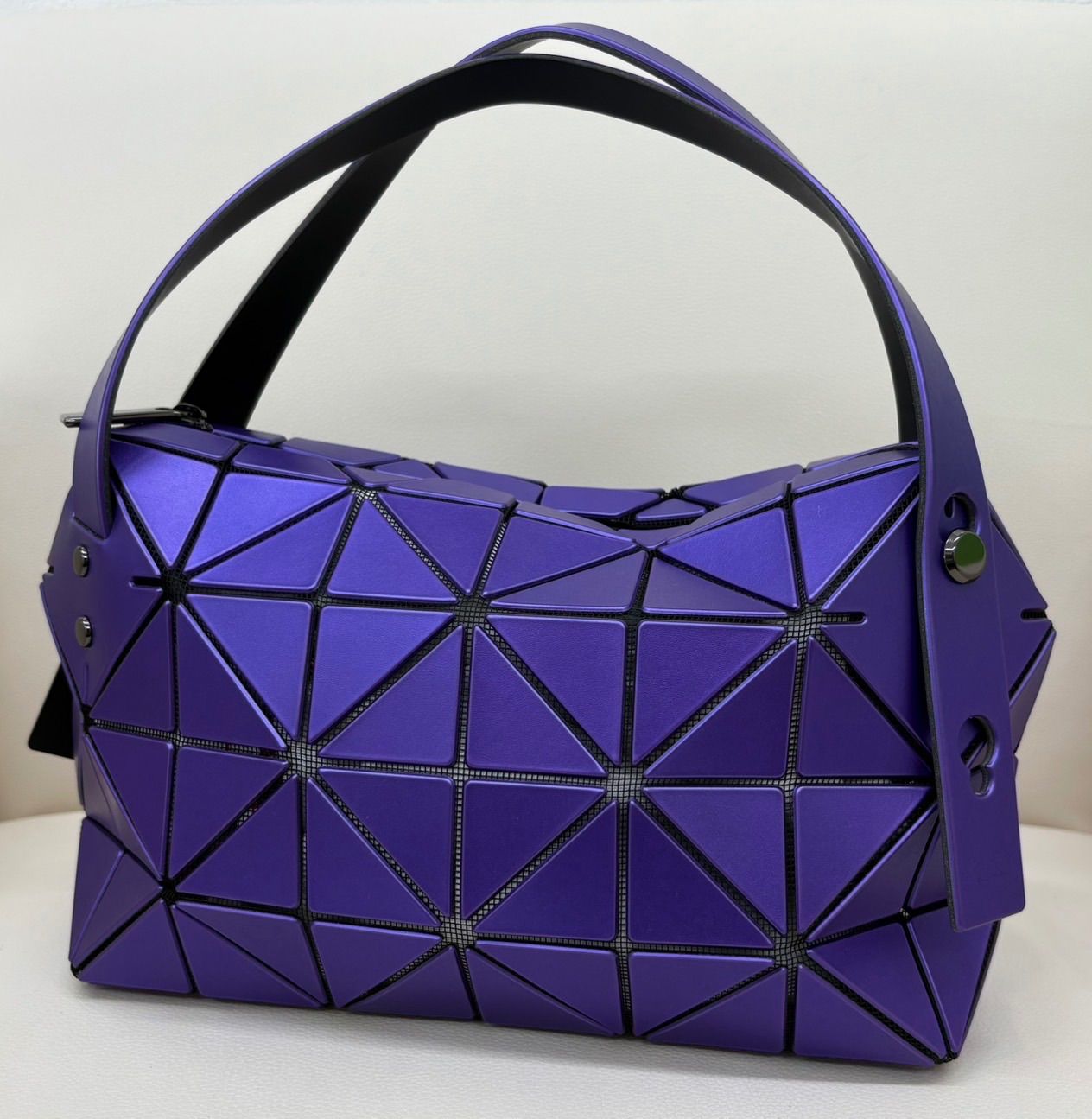 極美品】ISSEY MIYAKE バオバオ ハンドバッグ PVC パープル イッセイ 