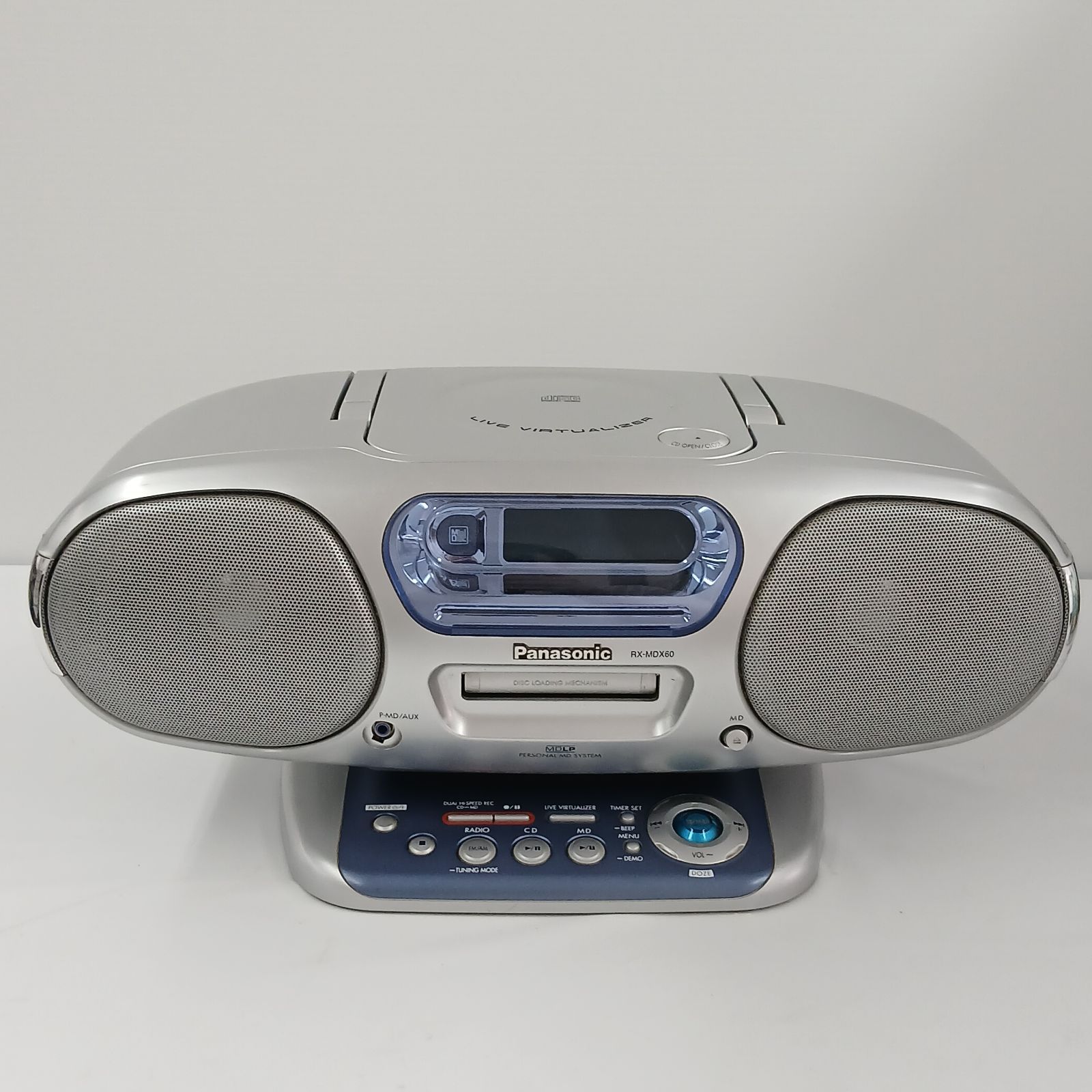 Panasonic パーソナルMDシステム RX-MDX60 動作品 MDラジカセ/K-4356
