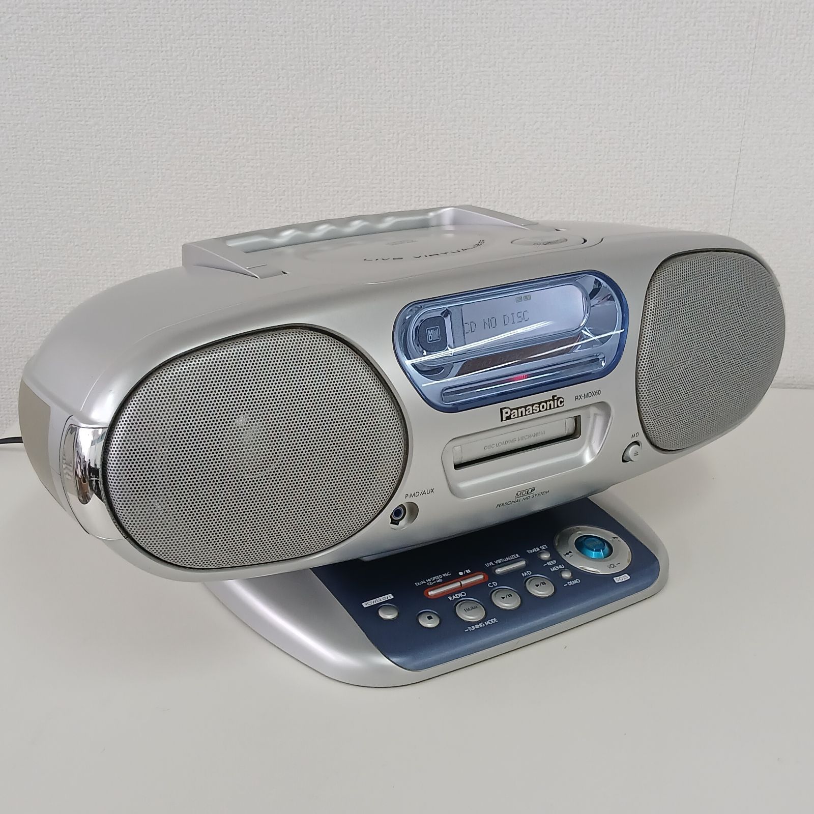 Panasonic パーソナルMDシステム RX-MDX60 動作品 MDラジカセ/K-4356