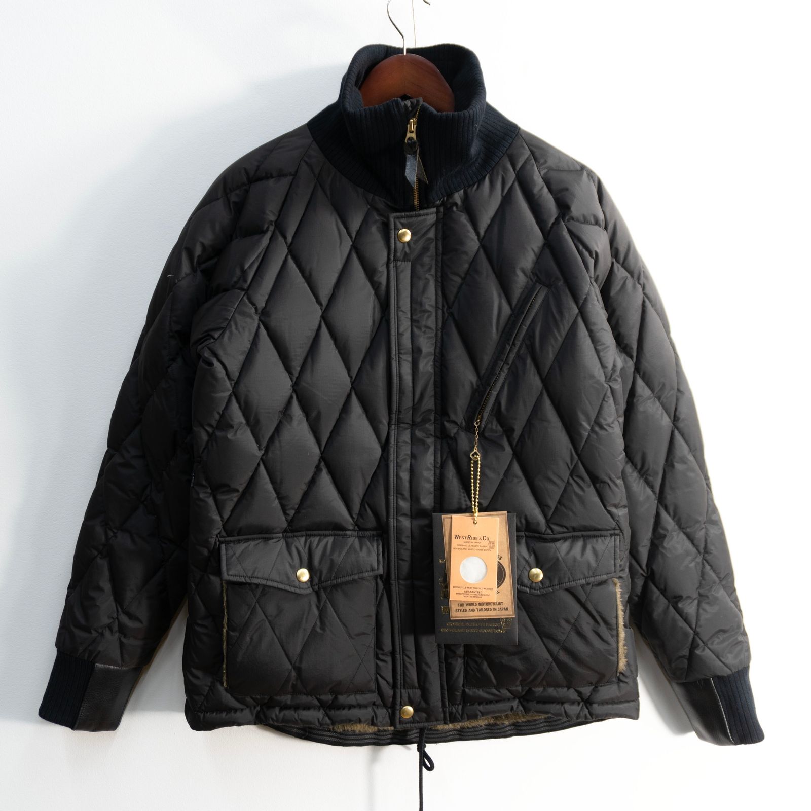 WEST RIDE レーシングダウン・キルティング　黒　Mサイズ 美品】westride【キルティング レーシング ダウンジャケット】M