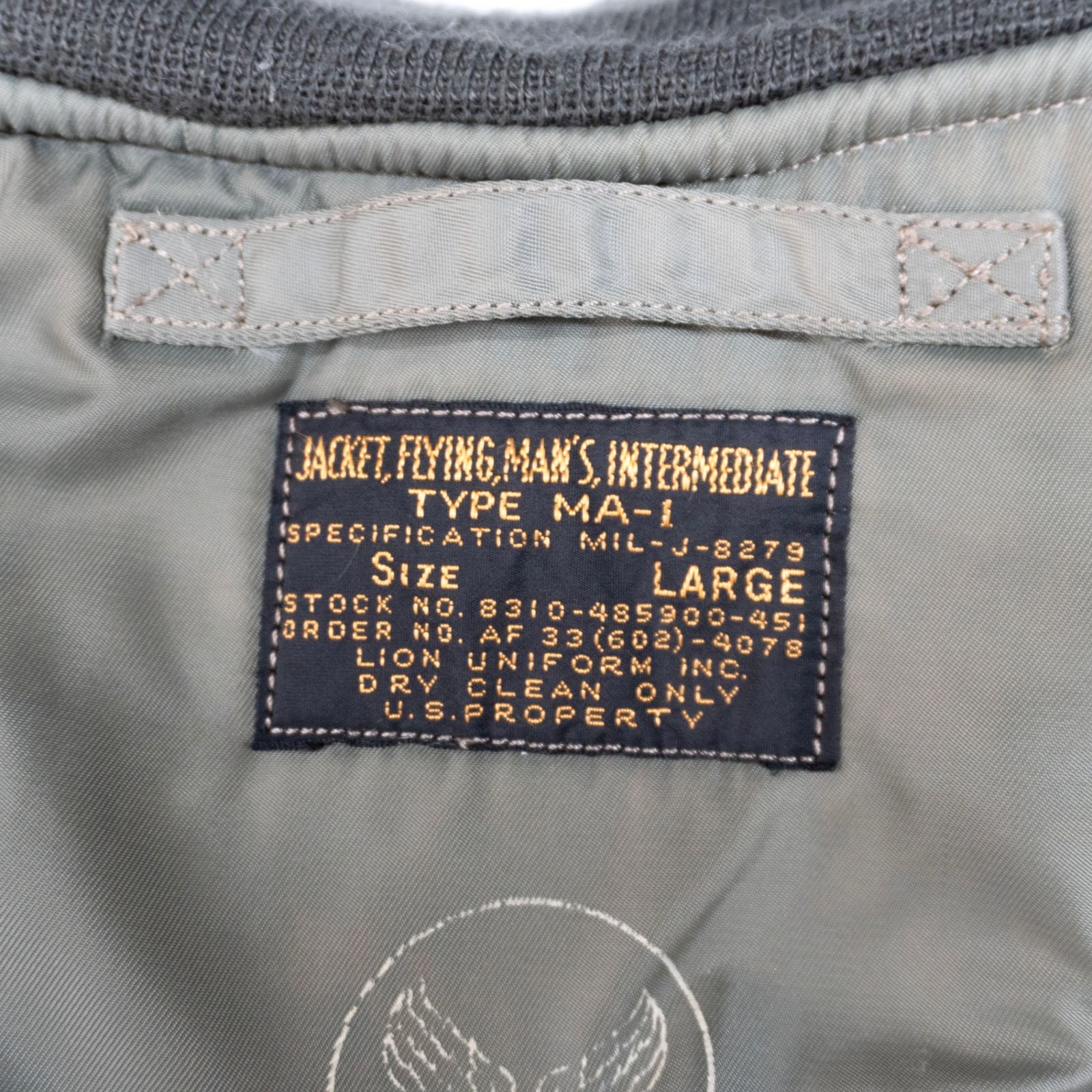 実名復刻/LION UNIFORM】BUZZ RICKSON'S【Type MA-1 フライト